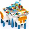 arscniek | Arscniek 7 In 1 Kids Activity Table And Chair Set With 152Pcs Large Marble Run Building Blocks, Sand/Water Table, Toddler Learning Play Table Toys For Girls Boys Toddler Age 3-7