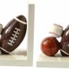 CORHAD | Corhad 1 Pair Football Bookend Rustic Bookends Kids Room Bookends Book Stopper Book Shelf Holder Modern Bookends Tabletop Bookshelf Office Supplies Children'S Room Resin White Book Stand