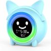 Wisoee | Kids Alarm Clock, Cute Wake Up Clocks For Toddlers Sleep Training Clock With Night Light Sound Machine Nap Timer, Desk Clocks For Girls Bedroom, Pink