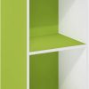 Furinno | Furinno Luder Bookcase / Book / Storage, 4-Tier Cube, Green/White