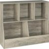 DINZI LVJ | Dinzi Lvj Toy Storage Organizer, Kids Bookshelf, Wood Toy Storage Cabinet, 5 Cubby Children Bookcase, Toddler Book Toy Shelf For Playroom, Bedroom, Nursery, Hallway, School, 35.4" Long, Gray Wash