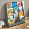 Haotian | Haotian Kmb34-W, Children Kids Bookcase With 3 Storage Baskets, Book Shelf Storage Display Rack Organizer Holder