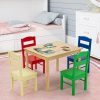 HAPPYGRILL | Happygrill Mini Table And Chairs Furniture Set, Children 5 Pieces Wood Table & Chair Set, Kids Table And Chairs For 2-6 Years