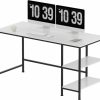 SANODESK | Sanodesk 40 Inch Computer Desk With Storage Bag, Home Office Desk With Wood Table And Metal Frame, Marble Grain