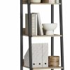 VASAGLE | Vasagle Bookshelf, 5-Tier Narrow Book Shelf, Bookcase For Home Office, Living Room, Bedroom, Kitchen, Rustic Brown And Black Ulls109B01