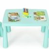 Costzon | Costzon Kids Table And Chair Set, 3 Piece Plastic Children Activity Table For Reading, Drawing, Snack Time, Arts Crafts, Preschool, Kindergarten & Playroom, Easy Clean, Toddler Table & Chair (Green)