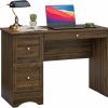 Tangkula | Tangkula Computer Desk With 3 Drawers, Wooden Home Office Desk Pc Laptop Notebook Desk, Compact Study Desk Writing Desk, Computer Workstation Ideal For Home & Office