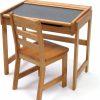 Lipper International | Lipper International Child'S Chalkboard Desk And Chair, 2-Piece Set, Walnut Finish