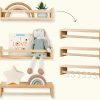 Good Bits | Set Of 3 Floating Nursery Book Shelves, Wall Bookshelves For Kids, Baby Bookshelf, Nursery Bookshelf, Wall Book Shelf, Baby Book Shelf For Nursery, Hanging Book Shelves (Natural)