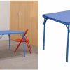 Flash Furniture | Flash Furniture Mindy Kids Colorful 3 Piece Folding Table And Chair Set & Mindy Kids Blue Folding Table