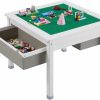 Onirw | Onirw 3 In 1 Kids Table With Storage Drawers, Wooden Toddler Construction Play Table With Detachable Blocks And Blackboard Tabletop, Compatible With Lego And Duplo Bricks (White - Without Chair)