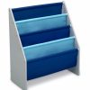 Delta Children | Delta Children Sling Book Rack Bookshelf For Kids - Easy-To-Reach Storage For Books, Magazines Or Coloring Books - Ideal For Playrooms & Homeschooling - Greenguard Gold Certified, Grey/Blue