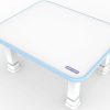 Baby Care | Baby Care Kids Folding Floor Table W/Adjustable Heights - For Play, Reading, And Snack Time And More (White/Blue)