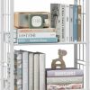 Azheruol | Azheruol Bookshelf Storage Shelf Bookcase Freestanding Storage Stand Book Organizer For Living Room, Bedroom, Kitchen, Rust Resistance,Easy Assembly Multi-Functional Organizer(3 Tiers,White)