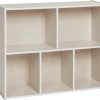 ECR4Kids | Ecr4Kids Streamline 5-Compartment Storage Cabinet, 30In, Classroom Furniture, Grey Wash