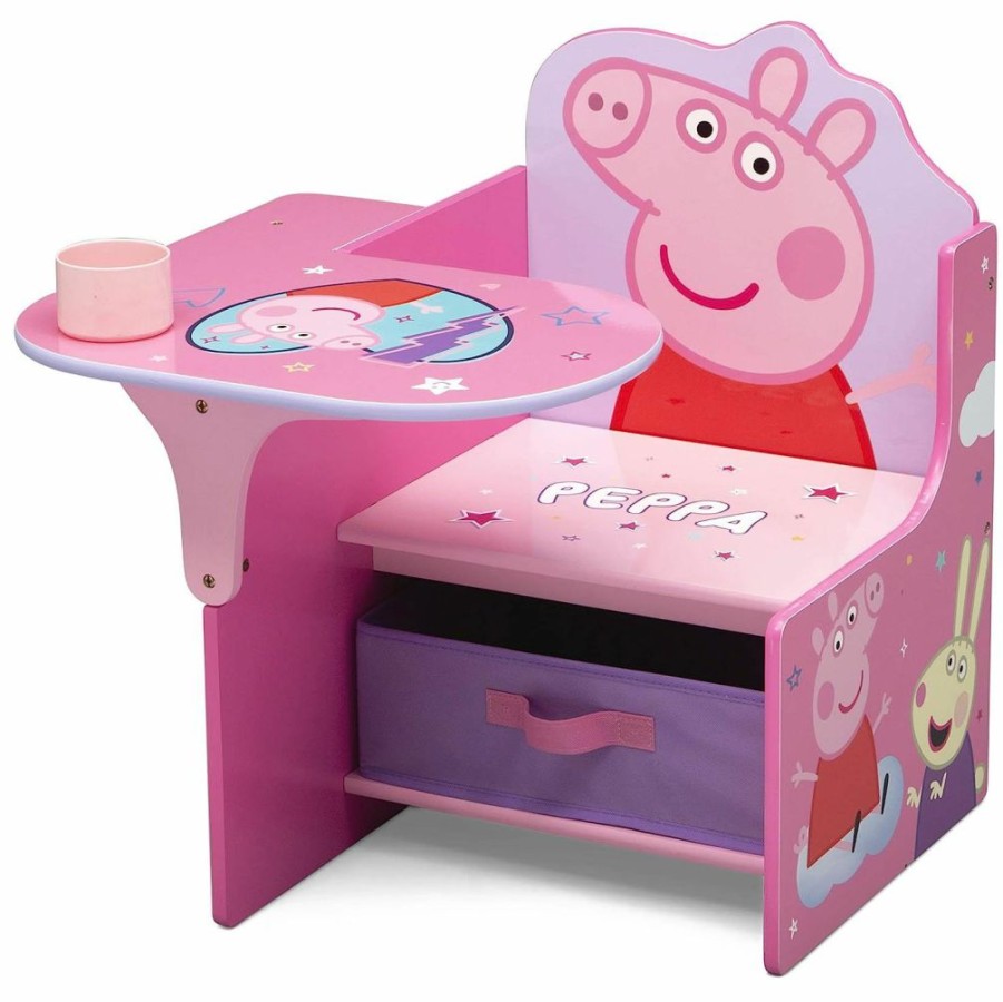 Delta Children | Delta Children Chair Desk With Storage Bin - Ideal For Arts & Crafts, Snack Time, Homeschooling, Homework & More - Greenguard Gold Certified, Peppa Pig