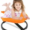 FAHKNS | Fahkns Kids Spinning Chair, Orange Wobble Stool Carousel Spin Sensory Chair For Kids Improving Physical Coordination Child Age 2-10 Adhd Chair Non-Slip Metal Base Ideal Companion For Autism Children