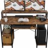 IRONCK | Ironck Hk-Cd-10A Computer Desk, 47 Inches, Vintage Brown