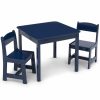 Delta Children | Delta Children Mysize Kids Wood Table And Chair Set (2 Chairs Included) - Ideal For Arts & Crafts, Snack Time, Homeschooling, Homework & More - Greenguard Gold Certified, Deep Blue