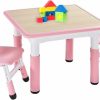 FUNLIO | Funlio Kids Table And 2 Chairs Set, Height Adjustable Toddler Table And Chair Set For Ages 3-8, Easy To Wipe Arts & Crafts Table, For Classrooms/Daycares/Homes, Cpc & Ce Approved (3Pcs Set) - Gray