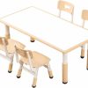 JIAOQIU | Jiaoqiu Kids Table And Chairs, Kids Table (4 Chairs) Kids Table And Chair Set, Toddler Table And Chairs, Kids Table And Chair Set 5-8 Year Old With 16 Leg Covers +12 Color Pens