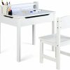 Costzon | Costzon Kids Table And Chair Set, Toddler Study Desk W/Paper Roll, Drawer, 2 Marker Pens, Wooden Activity Table Set For Playroom & Nursery, Gift For Boys & Girls, Toddler Table & Chair