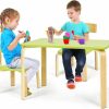 Costzon | Costzon Kids Table And Chair Set, Wood Table And Chairs For Toddlers Reading, Arts, Crafts, Homework, Snack Time, 3 Piece Furniture For Playroom Home School Classroom, Childrens Table And Chair, Green