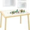 Beright | Beright Kids Table Actvity Table With 3 Baseplates+ White And With 3 Storage Bins, Building Block Table With Double-Sided Tabletop, Indoor Sensory Table