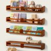 NAGAWOOD | Nagawood Nursery Shelves, 32 Inches Wooden Nursery Bookshelf Set Of 4, Floating Book Shelves Wall Mounted Decor For Kids, Children'S Comic Books Toy Photo Storage Organizer, Wall Shelves (4, 32 Inch)