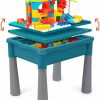 BEAURE | Double-Sided Kids Activity Table With Storage, 105Pcs Large Marble Run Building Blocks Table, 5-In-1 Multi Activity Play Sand Water Eating Table For Kids Toddler Boys Girls Ages 1 2 3 Year Old