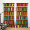 POKTULIKT | Poktulikt 82 X 84 Inches Children Bookshelf Window Curtains For Boy Girl Baby Kids Room Bedroom Decoration Nursery Toddler Home Living Room Supplies Decor Drapes 2 Panel