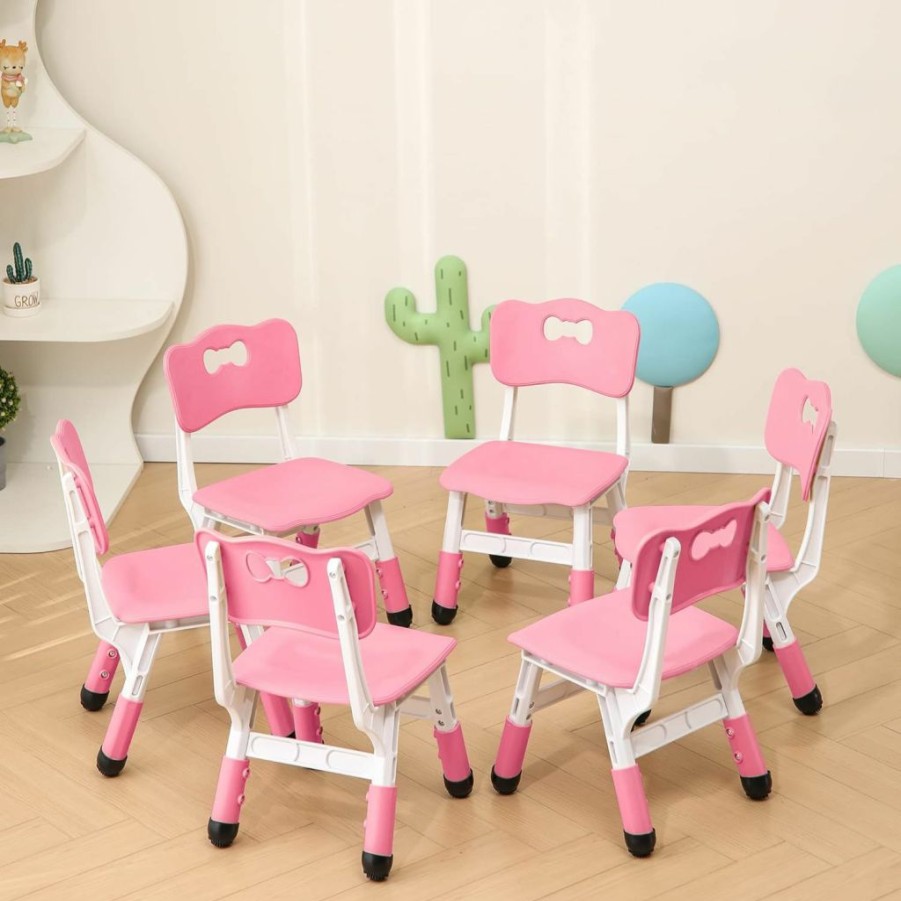 LUUYOUU | Luuyouu Kids' Desk Chairs Adjustable Height Is Suitable For Children'S Chairs Used In Families, Schools And Day-Care Between 2-10 Years Old The Max Bearing Capacity Is 220Lb(1Pcs-Grey)