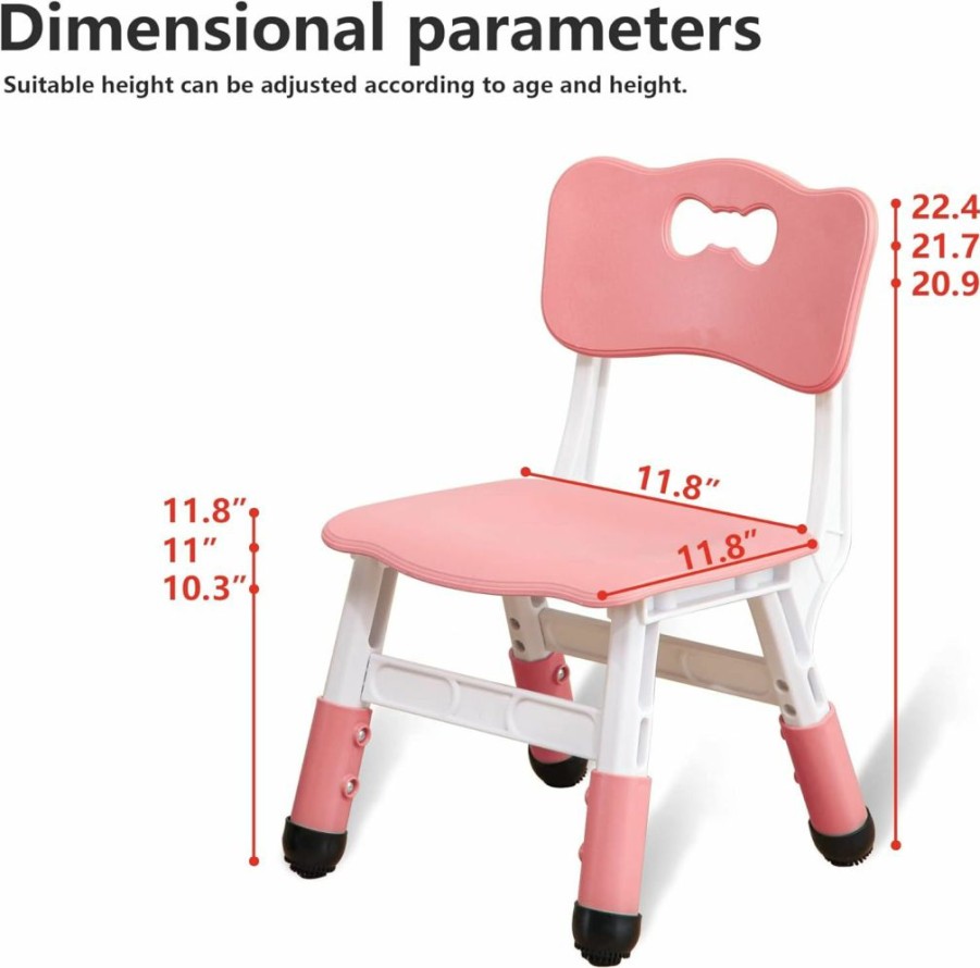 LUUYOUU | Luuyouu Kids' Desk Chairs Adjustable Height Is Suitable For Children'S Chairs Used In Families, Schools And Day-Care Between 2-10 Years Old The Max Bearing Capacity Is 220Lb(1Pcs-Grey)