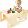 Asweets | Asweets 4 In 1 Montessori Weaning Kids Table And Chair Set,Desk For Toddler Reading,Activity Cube Chair,Step Stool,Convenient Storage For Toddler Chair