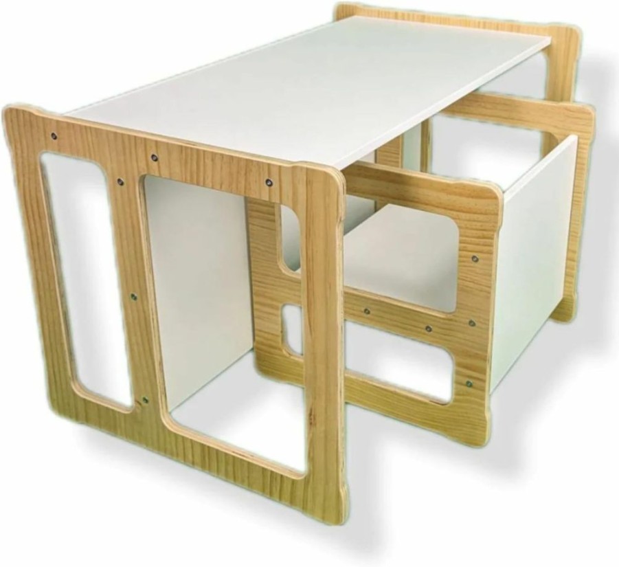 Avenlur | Avenlur Hanover Toddler Table And Chair Set - Kids Activity Table - With Desk, Toy Box, And Step Stool - Montessori Furniture For Kids 1 Year Old And Up - Weaning Table And Chair Set