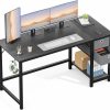 DUMOS | Dumos Computer Desk With Drawers 48 Inch Office Bedroom Kids Writing Work Study 2-Tier Storage Drawers & Shelf Simple Modern Wood Pc Table