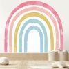 Henoyso | 6 Pcs Rainbow Wall Decals 94.5 X 82.7 Inch Large Rainbow Stickers Colorful Vinyl Baby Room Decor Peel And Stick Rainbow Wallpaper For Girls Kids Bedroom Nursery Classroom Playroom (Fresh Colors)