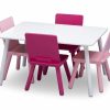 Delta Children | Delta Children Mysize Kids Wood Table And Chair Set (2 Chairs Included) - Ideal For Arts & Crafts, Snack Time, Homeschooling, Homework & More, Bianca White/Natural