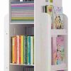 MOUDAO | Moudao Kids Bookshelf 360 Castle Rotating Bookshelf Toy Storage Organizer Rack Revolving Corner Bookshelf For Kids Toddler Children Home Office Furniture Bookcase (White, House)