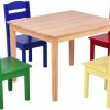 Costzon | Costzon Kids Table And Chair Set, 5 Piece Wood Activity Table & Chairs For Children Arts, Crafts, Homework, Snack Time, Preschool Furniture, Gift For Boys Girls, Toddler Table And Chair Set (Natural)