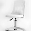 OFFICE FACTOR | Office Factor Kid'S Chair- Adjustable Height Office School Children Desk Chair- Revolving Chair With Wheels- Breathable Back Chair For Kids, Holds Up To 175 Lbs Color White