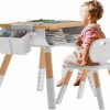 Mole Bean | Kids Table And Chair Set, Kids Table And 1 Chair Set, Kids Study Table And Chairs Set, Adjustable Height, Built-In Storage, Modern Design For Kids Arts & Crafts, Homework & Play (1 Table And 1 Chairs)