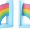 NIKKY HOME | Nikky Home Wooden Rainbow Book Ends Non-Skid Cute Kids Bookends Book Stoppers For Girls Home Children'S Room Classroom Nursery Decor, Pack Of 2