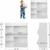 GAOMON | Gaomon Toy Storage Organizer, 5-Cubby Kids Bookshelf And Bookcase For Boys And Girls, Multi Shelf With Cubby Organizer For Storage Books And Toys, For Kindergarten, Bedroom, Playroom (White)