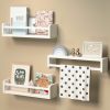 Boswillon | Boswillon White Floating Shelves Set Of 3, Wall Mounted Nursery Bookshelf For Kids Room Storage, Classic White Floating Shelves For Wall, Baby Book Shelves For Kids Bedroom Toddler Room Decor - White