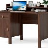 Tangkula | Tangkula White Computer Desk With Storage Drawer & Cabinet, Wood Home Office Desk With Hutch, 48 Inch Vintage Desk For Bedroom With Adjustable Inner Shelf, Executive Desk Study Desk, Vanity Desk