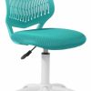 FurnitureR | Furniturer Writing Task Chair For Teens Boys Girls 360 Rolling Wheels Fabric Soft Pad Seat Breathable Backrest, Height Adjustable Liftup 29.5\"-34.3\",Turqoise