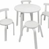 Svan | Svan Kids Table And Chair Set Play With Me Toddler Table With 3 Chairs And Stool For Arts & Activities- Playroom Furniture And Dining Table For Homes, Daycares And Classrooms- 100% Wood (White)