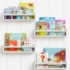 Forbena | Forbena Floating Nursery Book Shelves For Wall Set Of 4, White Wall Bookshelf For Kids Room, Small Wood Book Shelf Wall Mounted For Baby Teen Boys Girls Bedoom Bathroom Toy And Decor Storage