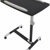 JCYM | Doxpt Solid-Top Height Adjustable Mobile Laptop Desk Cart Ergonomic Table, Computer Desk Lecture Table Bedside Desk